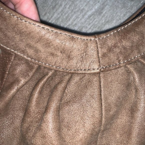 Genuine Soft Leather Fringed Hobo Style Handbag Hecho En Mexico Casa Larrea - Picture 3 of 12